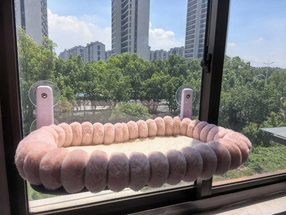 Winter Cat Window Hammock, Foldable Suction Cup Hanging Bed for Sunbathing & Resting - Bond Well Supplies