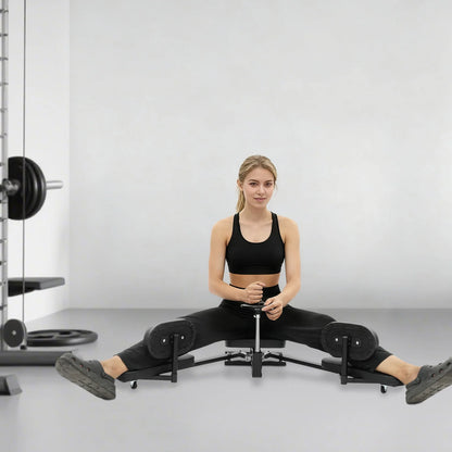 Adjustable Leg Stretching Machine, Horizontal Split Trainer with PU Padded Cushion, 220.46 lb Capacity