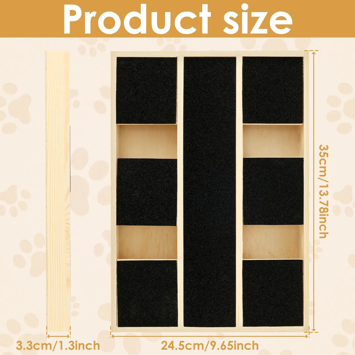 Dog Nail Scratch Pad, Non-Slip Nail File Board with Replacement Sandpaper & Built-In Treat Box for Pet Grooming - Bond Well Supplies