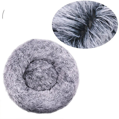 Super Soft Round Dog Bed, Warm Plush Pet House for Medium & Large Dogs, 6 Sizes