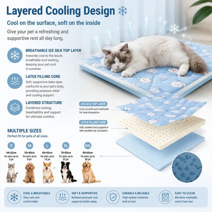 rketplace-Friendly
Pet Cooling Mat for Dogs and Cats, Breathable Washable Cushion