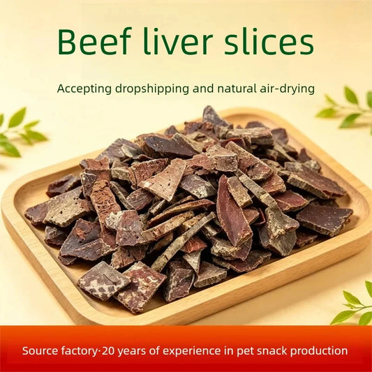 Natural Beef Liver Slices, Air-Dried Dog Snacks for Training & Daily Treats - Bond Well Supplies