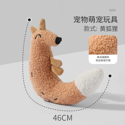 Soft Teddy Fleece Pet Toy for Cats and Dogs with Crinkle Sound