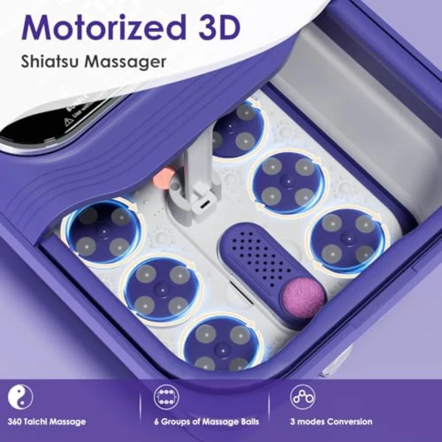 Collapsible Foot Spa Bath with Heat, Bubble Jets, Temperature Control and Rotary Massage