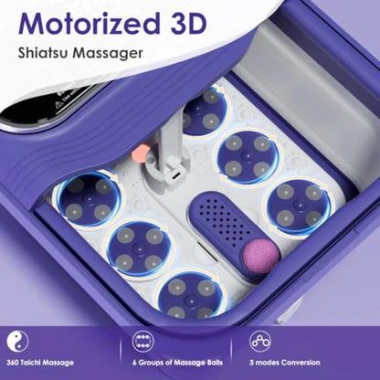 Collapsible Foot Spa Bath with Heat, Bubble Jets, Temperature Control and Rotary Massage