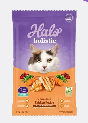 High-Quality Cat Food, Wild-Caught Salmon & Whitefish Chicken Recipe, 50g, Healthy Weight Support - Bond Well Supplies