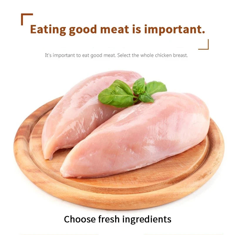 Air-Dried Dog Jerky Treats, 200g Chicken Breast & Duck Meat Slices - Bond Well Supplies