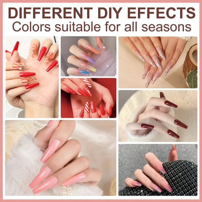 42PCS Gel Nail Polish Kit, UV LED Semi-Permanent Hybrid Varnish Set with Base & Top Coat for Manicure & Nail Art - Bond Well Supplies
