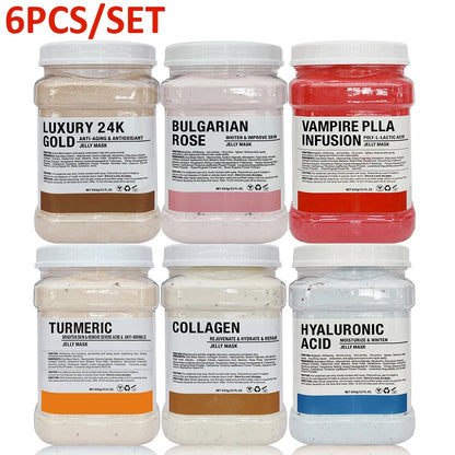 Professional Jelly Mask Powder Set, 6 Facial Masks for Skin Care