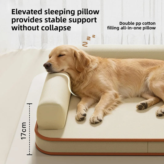 Dog & Cat Sofa Bed, Cozy Cushion Basket with Soft Mat for Small to Large Pets - Bond Well Supplies