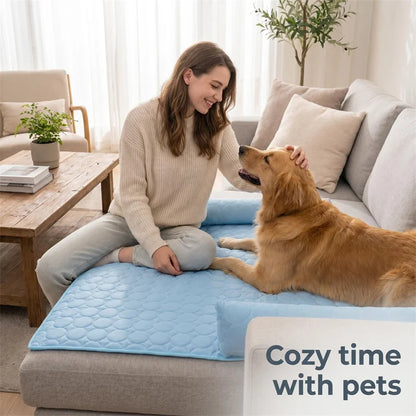 Summer Cooling Mat for Dogs and Cats, Reusable Pet Cooling Bed with Durable Fabric