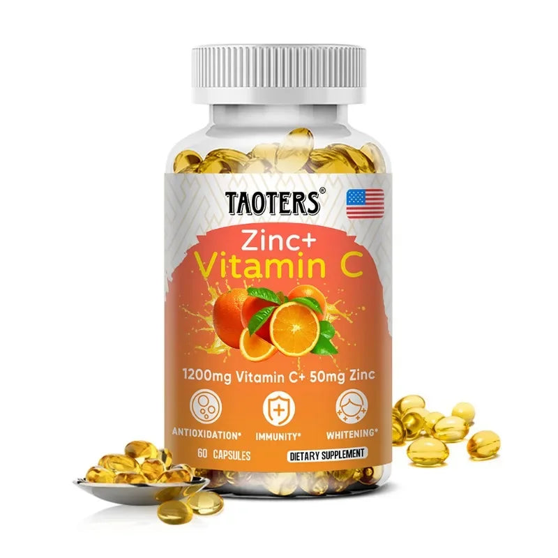 Taoters Vitamin C Zinc Supplement, High-Absorption Formula for Daily Immune, Skin & Antioxidant Wellness - Bond Well Supplies