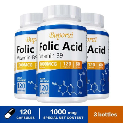 Folic Acid Supplement for Heart Health, Nervous System Health and Prenatal Support