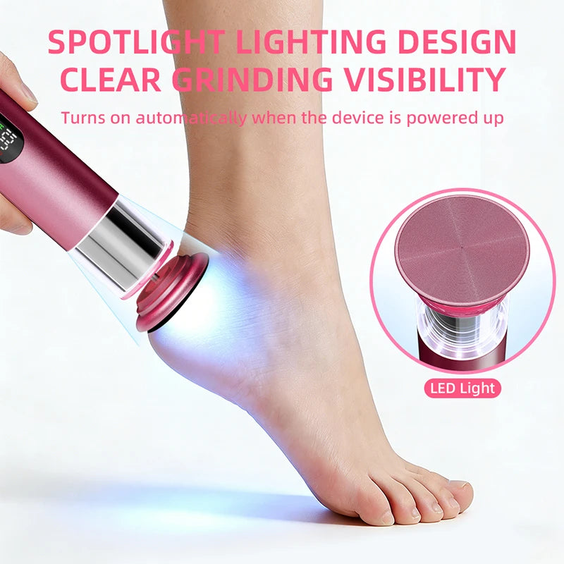 Electric Callus Remover for Feet, Rechargeable Pedicure Tool with Replacement Discs