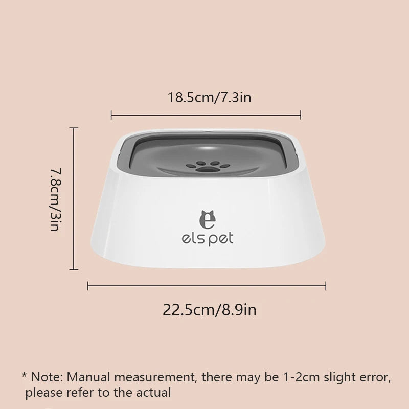 Floating Dog Water Dispenser, 1.5L ABS Plastic No-Spill Water Bowl with Non-Slip Base SEO-Optimized - Bond Well Supplies