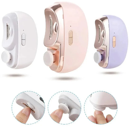 2-in-1 Electric Nail Trimmer for Baby and Adult, Anti-Splash Finger and Toe Nail Clipper