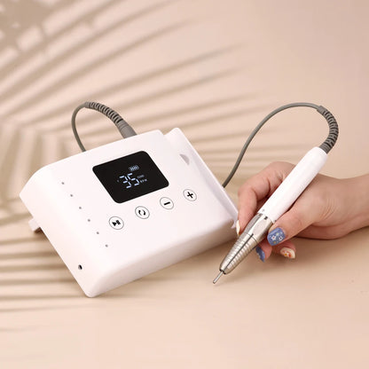 Brushless 35000RPM 2-in-1 Electric Nail Drill Machine, Portable 85W Desktop Manicure & Nail Polisher with Bit Set - Bond Well Supplies