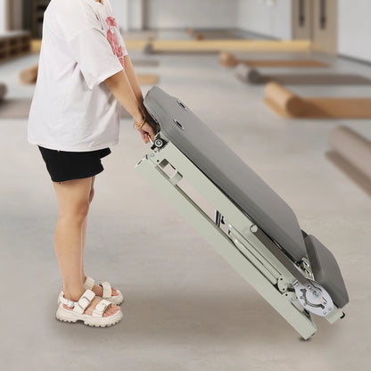Foldable Pilates Reformer Machine for Home Use with Dual Resistance Springs and Cords