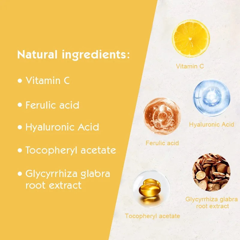 Hydrating Vitamin C Ampoule Serum Set for Daily Facial Skin Care