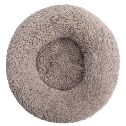 Super Soft Round Dog Bed, Warm Plush Pet House for Medium & Large Dogs, 6 Sizes