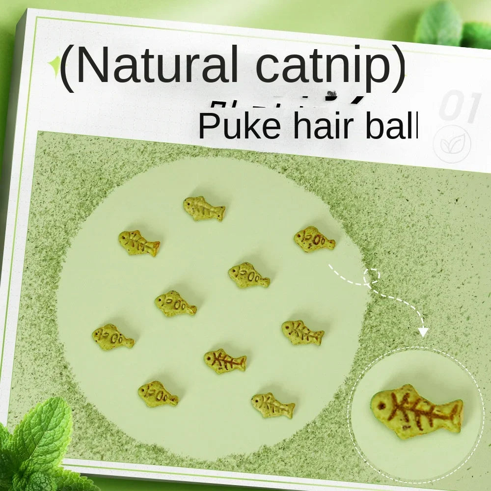 Mint Cat Biscuits, Crunchy Pet Treats for Cats, Daily Reward & Chewing Snack - Bond Well Supplies