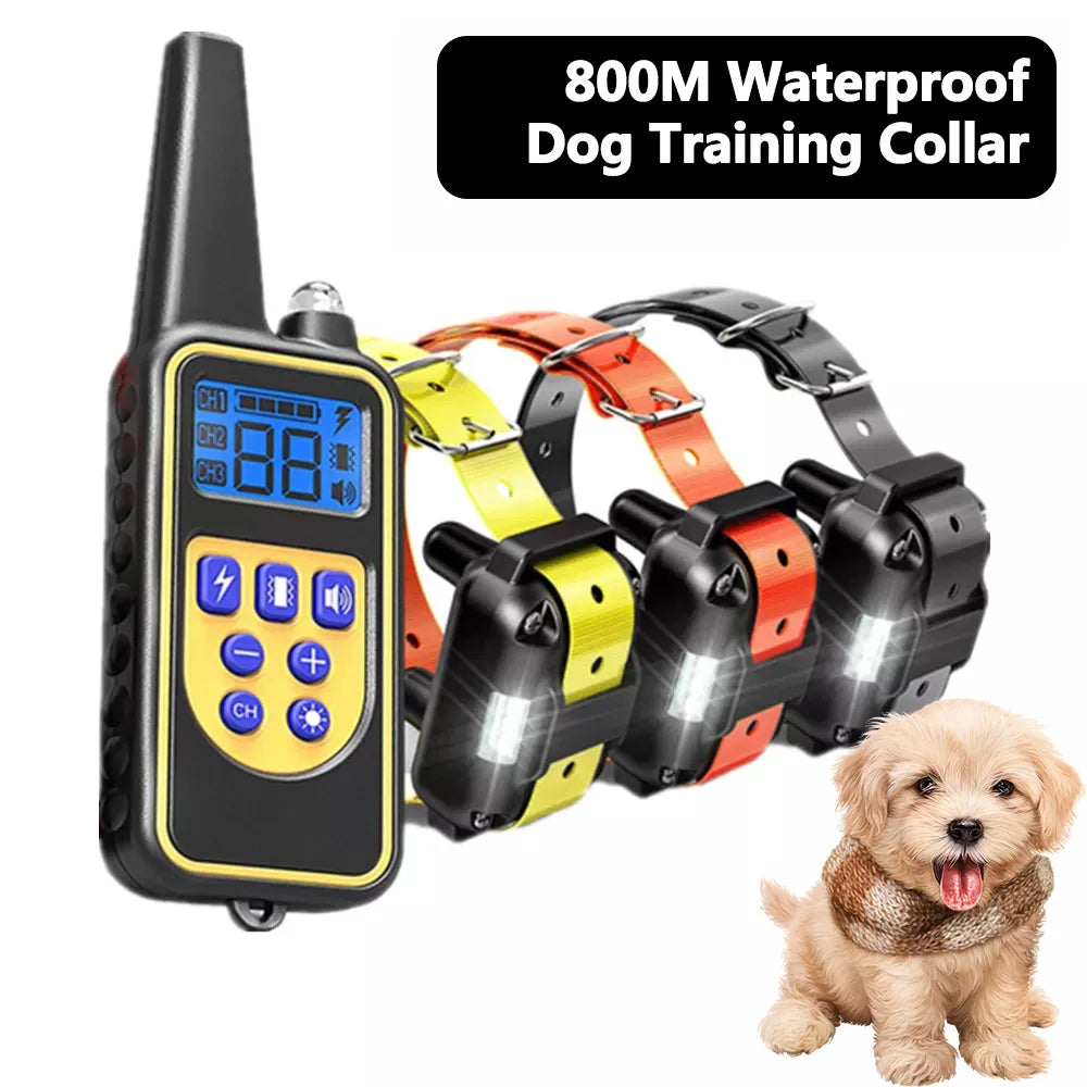 Dog Training Collar, IPX7 Waterproof Rechargeable Remote Training Collar for Large, Medium and Small Dogs
