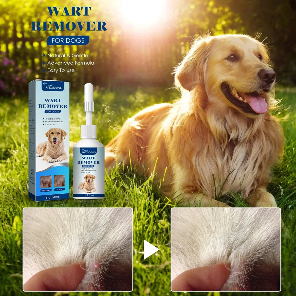 Pet Skin Care Liquid, Wart, Skin Tag & Blemish Care for Dogs & Cats - Bond Well Supplies