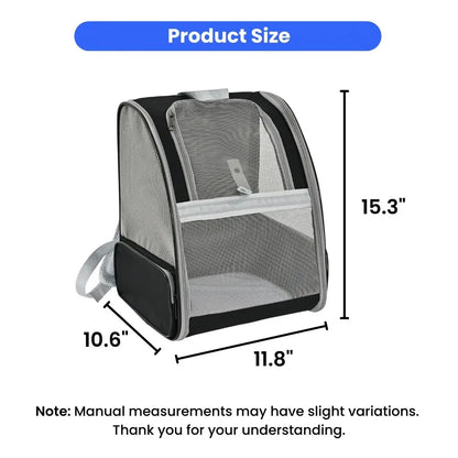 Spacious Pet Carrier Backpack, Breathable Oxford Fabric Travel Bag for Cats and Small Dogs
