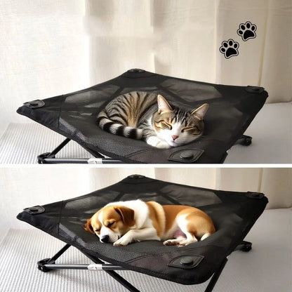 Outdoor Elevated Dog Bed, Folding Portable Pet Cot for Cats & Dogs, Moisture-Resistant All-Season Design - Bond Well Supplies