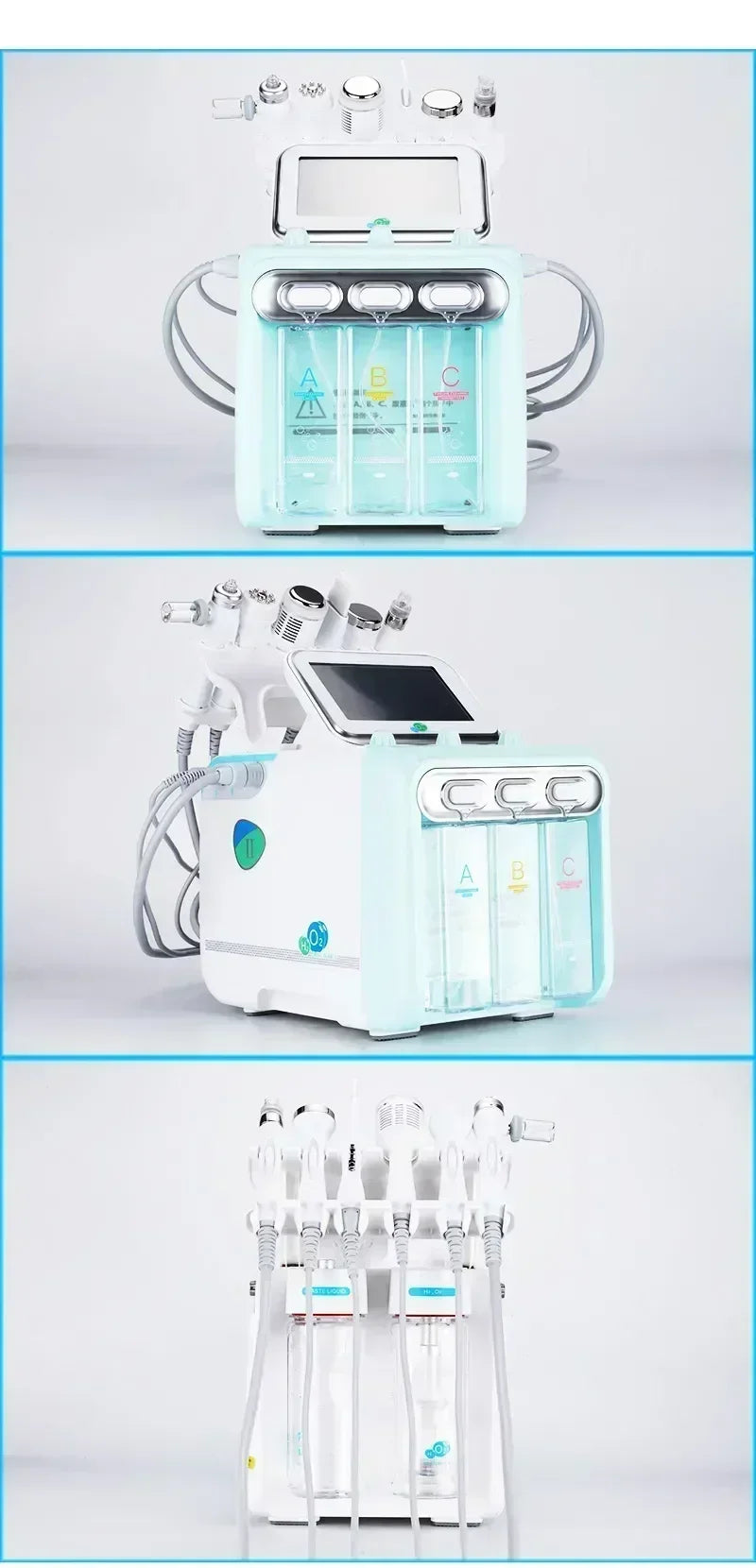 Professional 7-in-1 Hydra Facial Machine, Hydrogen Oxygen Facial Device with Skin Scrubber & LED Mask - Bond Well Supplies
