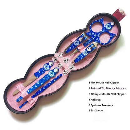 6-Piece Nail Care Kit, Russian Doll Manicure Scissors, Nail Clippers & Tip Cutter for Travel & Grooming - Bond Well Supplies