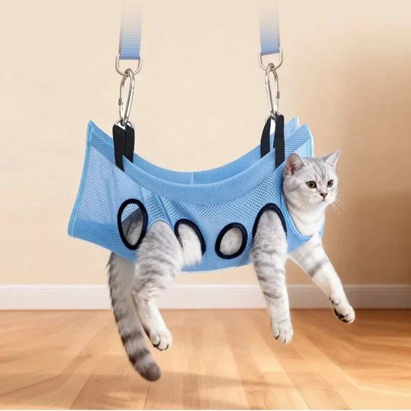 Portable Pet Bathing Frame, Foldable Grooming Hammock with Breathable Washable Mesh - Bond Well Supplies
