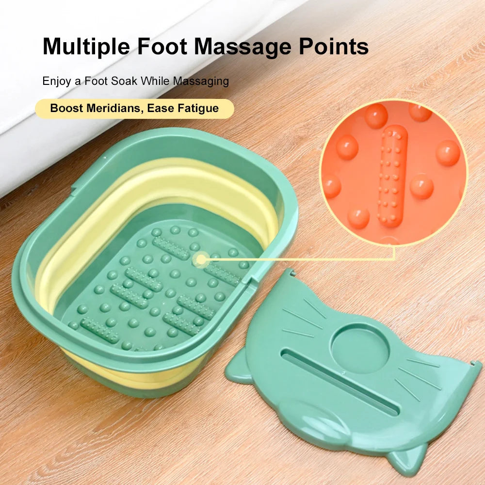 Foldable Electric Foot Bath Massager, Heated Foot Spa with Constant Temperature