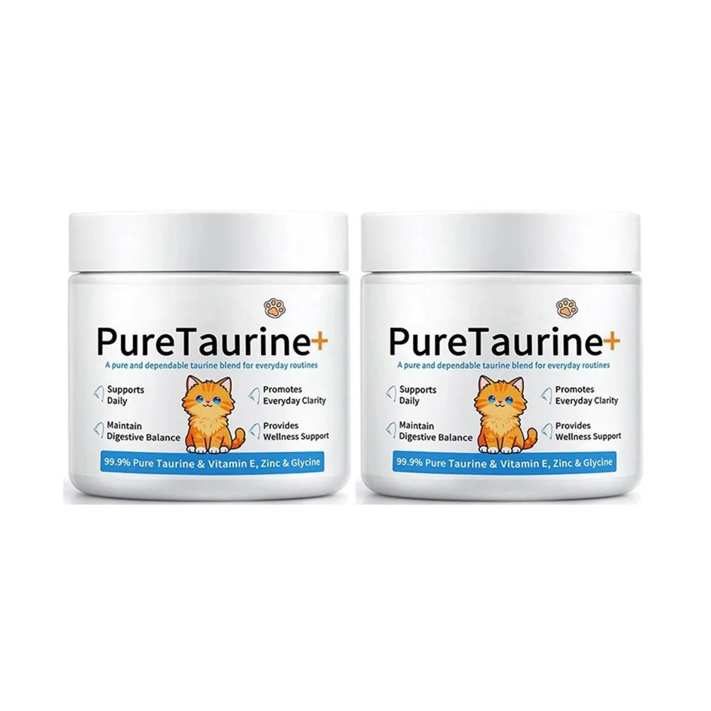 Cat Wellness Powder Supplement, 200g 99.9% Pure Taurine with Vitamin E & Zinc for Sensitive Pets SEO-Optim - Bond Well Supplies