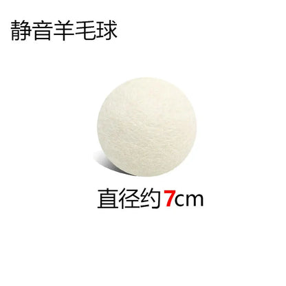 Silent Wool Ball Cat Toys, 4-Pack Plush Interactive Balls for Kittens, Teething & Self-Play