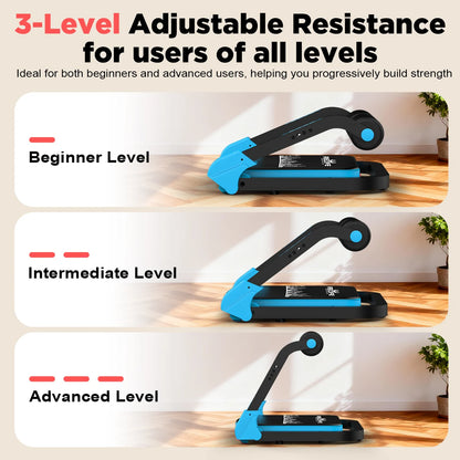 Adjustable Abdominal Core Trainer, Foldable Sit-Up Machine with Automatic Rebound for Home Workouts