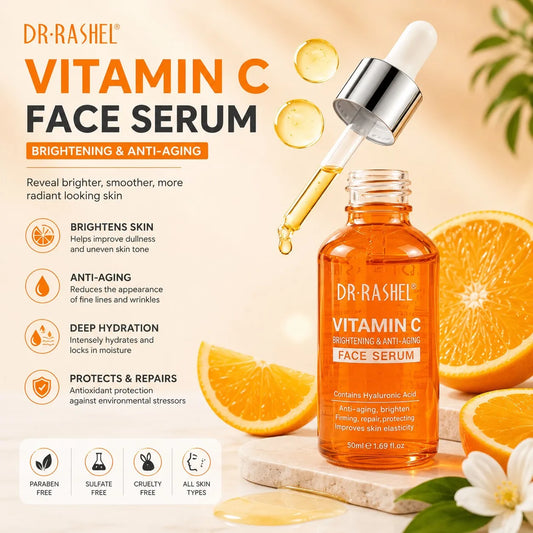 DR RASHEL Brightening Vitamin C Serum, Moisturizing Facial Skin Care Formula - Bond Well Supplies