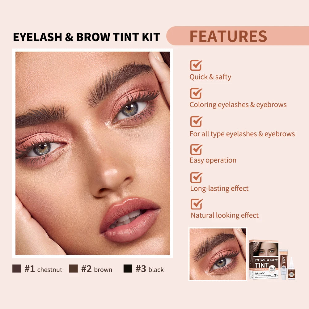 Eyelash Lift & Tint Kit, 2-in-1 Lash Perm and Brow Lamination Beauty Tool for Salon & Home - Bond Well Supplies