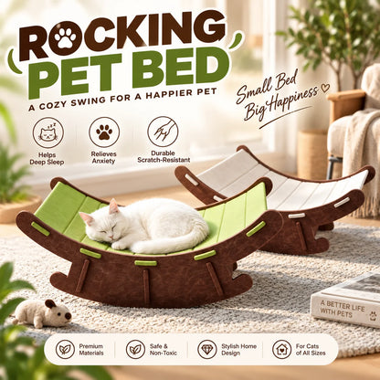 Integrated Pet Swing Chair, Cat Scratching Board & Comfortable Swing Bed for Indoor Cats - Bond Well Supplies