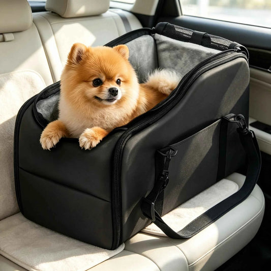 Center Console Dog Car Seat with Removable Washable Plush Liner