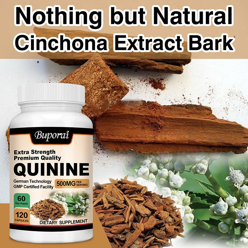 Premium Quinine Capsules for Daily Nutritional Support, Made in the USA