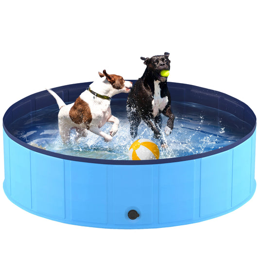 Portable Pet Bath Pool, Foldable Dog Swimming Tub with Anti-Slip Base for Dogs and Cats