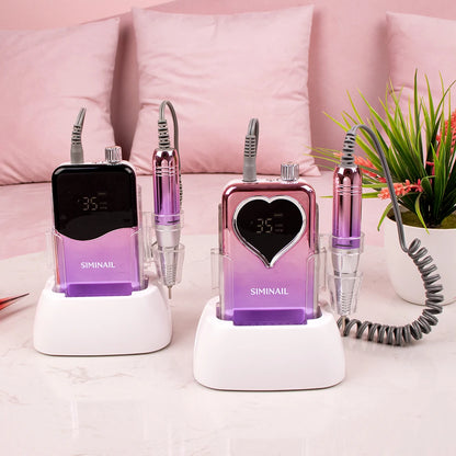 SIMINAIL Rechargeable Nail Drill Machine, 35000RPM Portable Electric E-File with Manicure Bit Set - Bond Well Supplies
