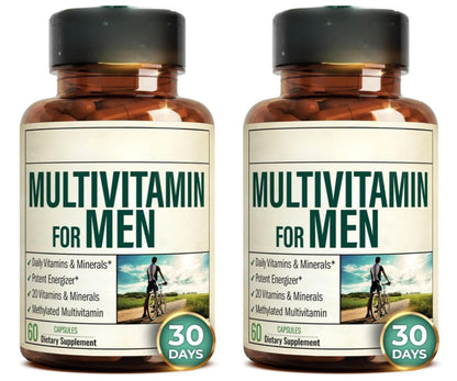 Multivitamin for Men with Methylated Vitamins & Chelated Minerals, Daily Energy & Immune Support - Bond Well Supplies