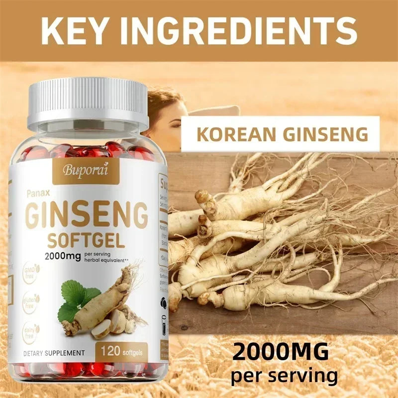 Extra Strength Red Ginseng Supplement for Men, Focus, Productivity and Stamina Support