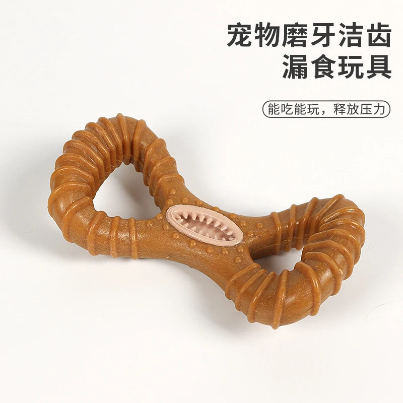 Durable Chew-Resistant Dog Toy, Treat-Dispensing Interactive Dental Toy for Teeth Cleaning & Enrichment - Bond Well Supplies