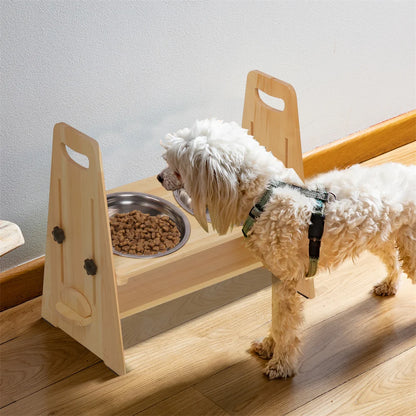 Adjustable Raised Dog Feeder Stand, Elevated Food & Water Bowl Station for Small, Medium & Large Dogs - Bond Well Supplies
