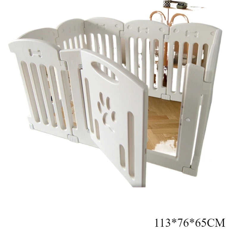 Indoor Pet Fence for Small Dogs, Dog Kennel & Playpen Enclosure with Safety Guard Rails