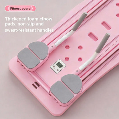 Foldable Pilates Sliding Board with Resistance Bands for Full Body Home Workouts