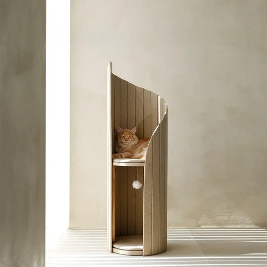 Cat Tree House Furniture, Multifunctional Climbing Frame with Beds, Mat, Bunk Beds & Jumping Platform - Bond Well Supplies